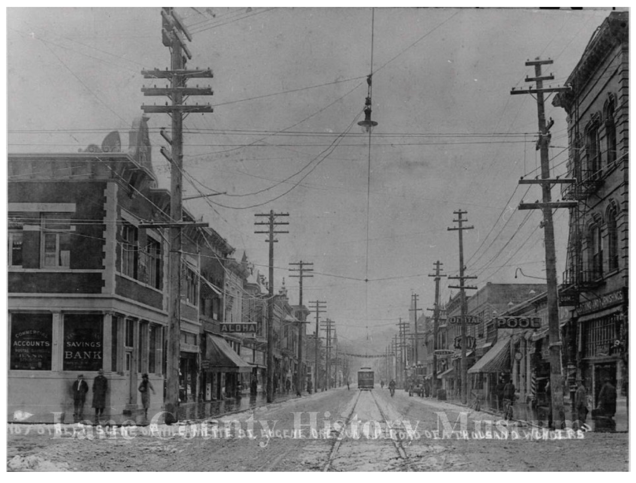 Willamette Street, Eugene, OR, looking south toward Spencer Butte.