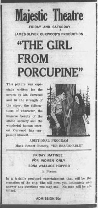 Majestic theater ad, 1922