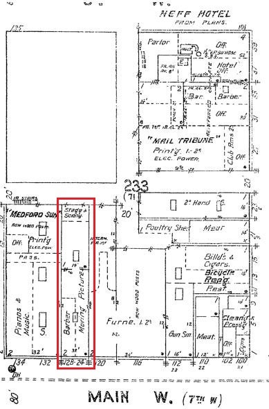 Sanborn Fire Insurance Map of the Bijou theater location, 1911