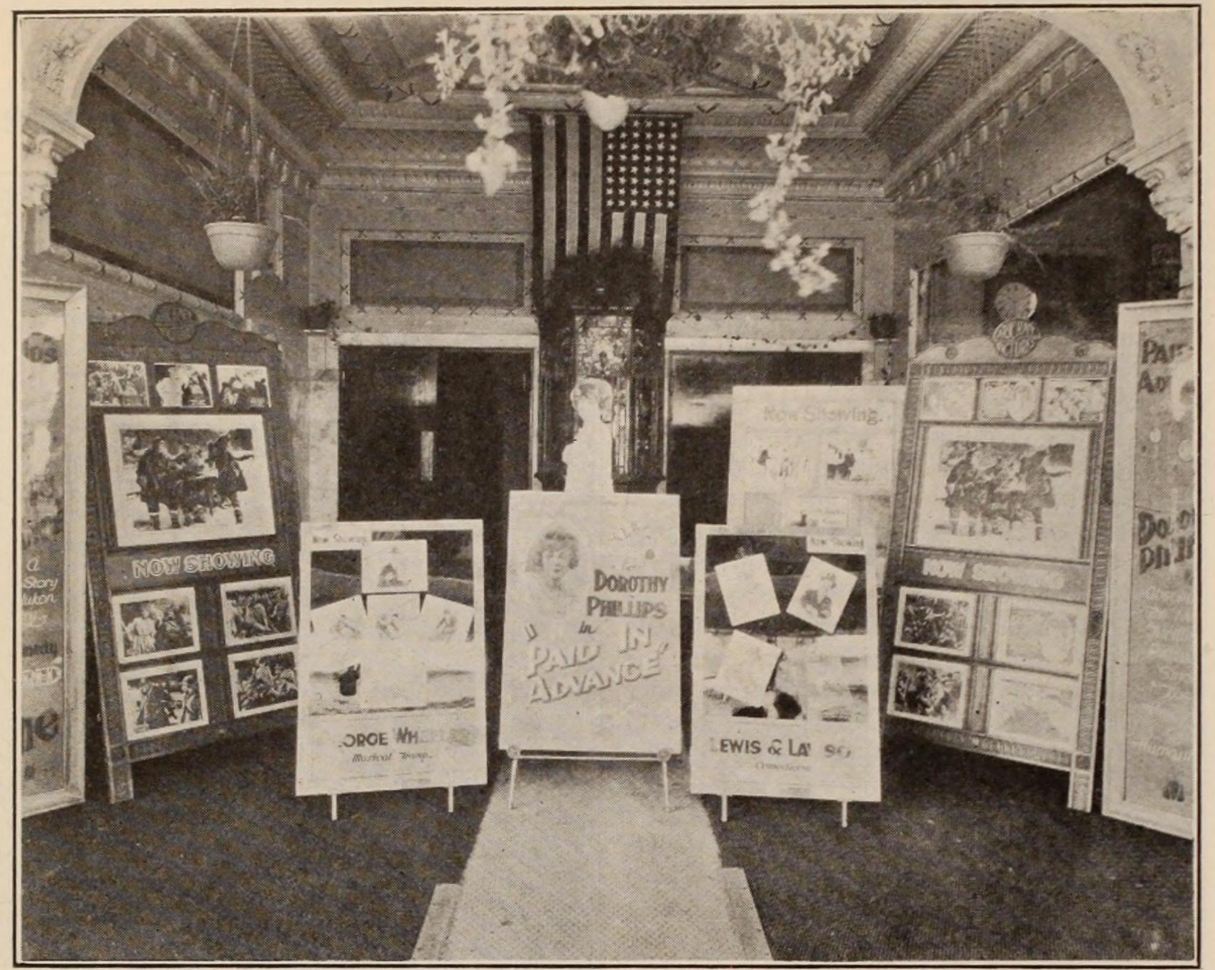 Promotional strategies in front of the Oregon theater, 1919