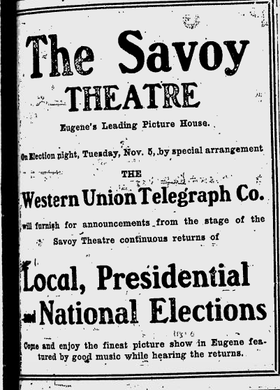 Savoy theater ad, 1912