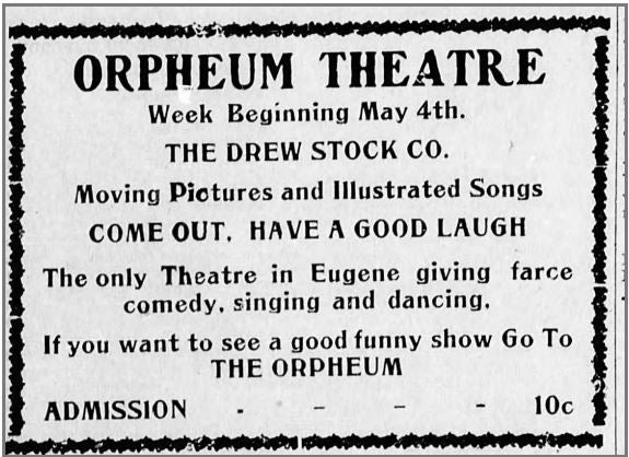 A good laugh at the Orpheum, 1908