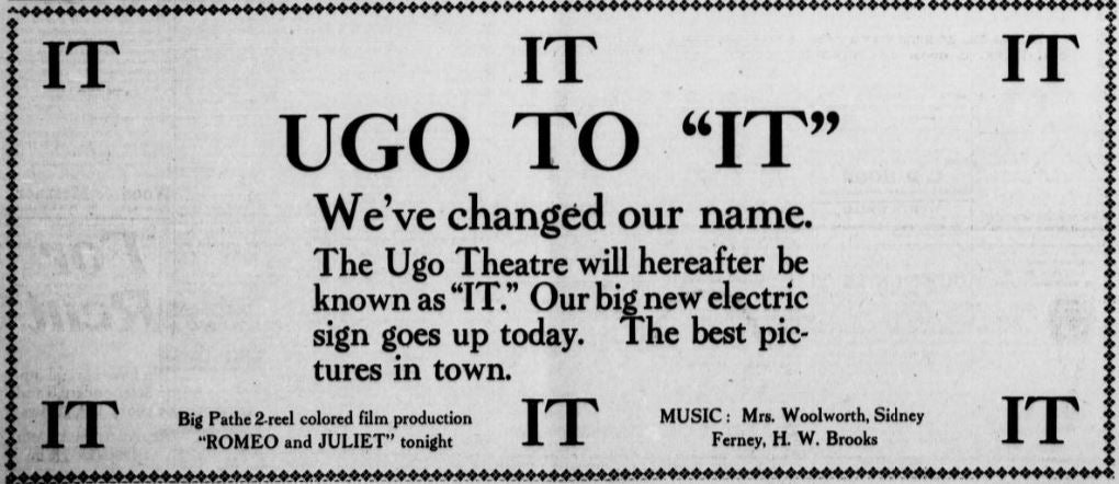 IT theater opens, 1913