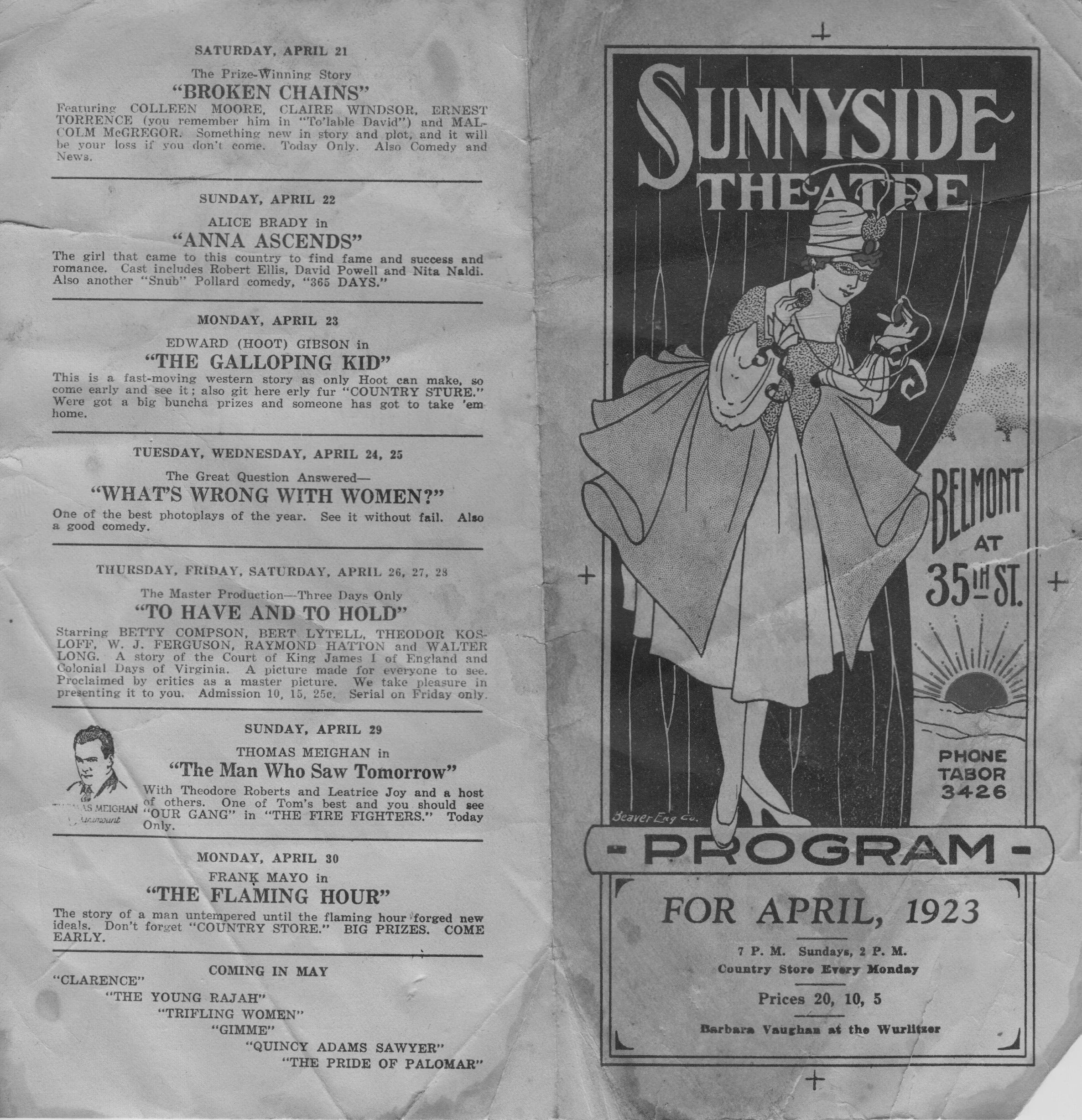 April Programming. Image credit to Oregon Historical Society