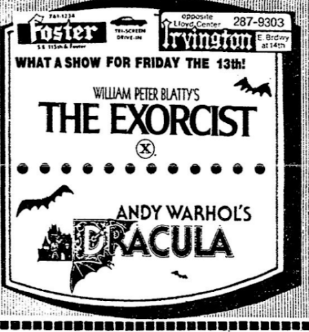 The Exorcist and Dracula in 1974