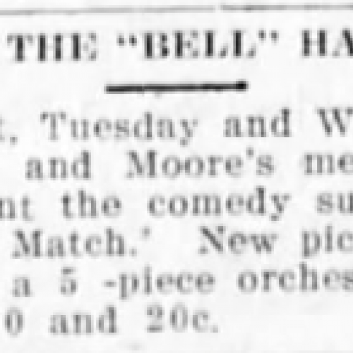 Bell Theatre ad, 1911