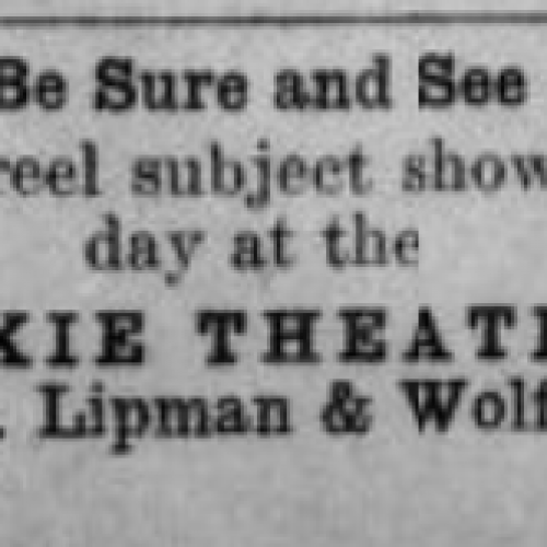 News advertisement about the Dixie Theater in 1913