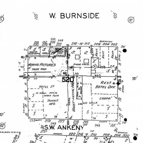 3rd Ave. & Burnside 1908-Apr. 1950