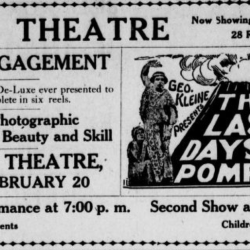 Advertisement for The Last Days of Pompeii