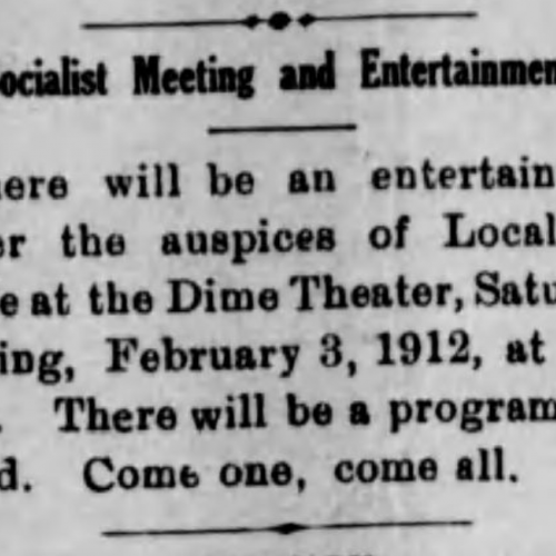 The Dime advertises new showing's time and date