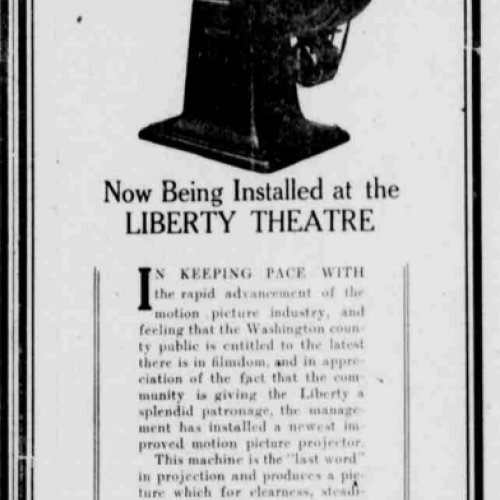 News article about the Liberty Theatre in 1920