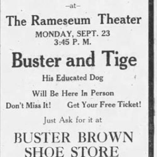 Free show at the Rameseum, 1929