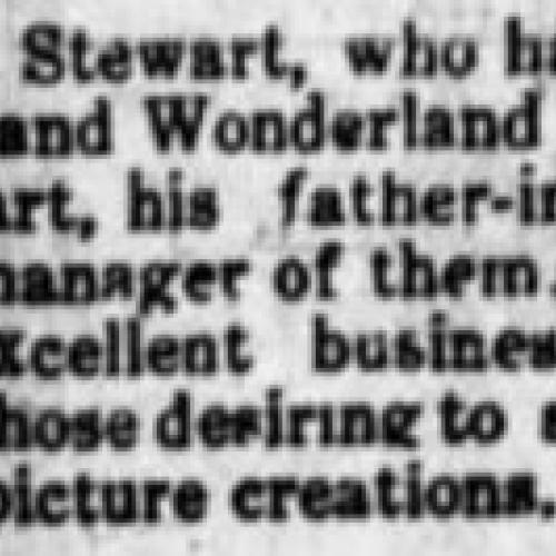 Dreamland news item about ownership, 1908