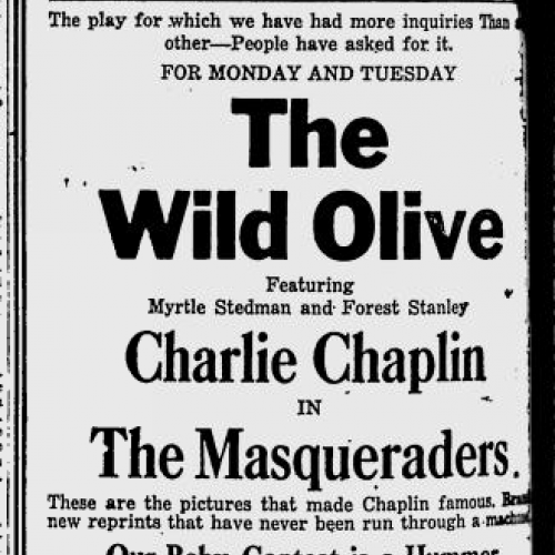 Program at the Oregon theater, 1915