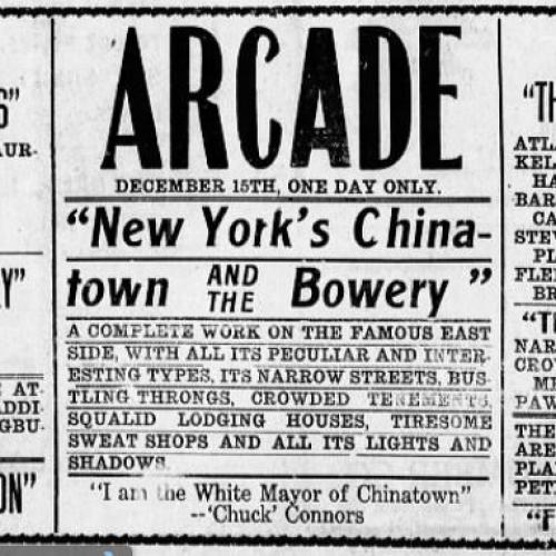 Chinatown documentary at the Arcade theater, 1911