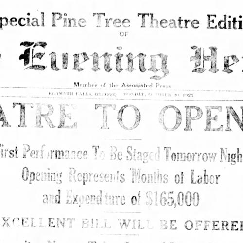 Evening Herald special section for opening of Pine Tree theater, 1922
