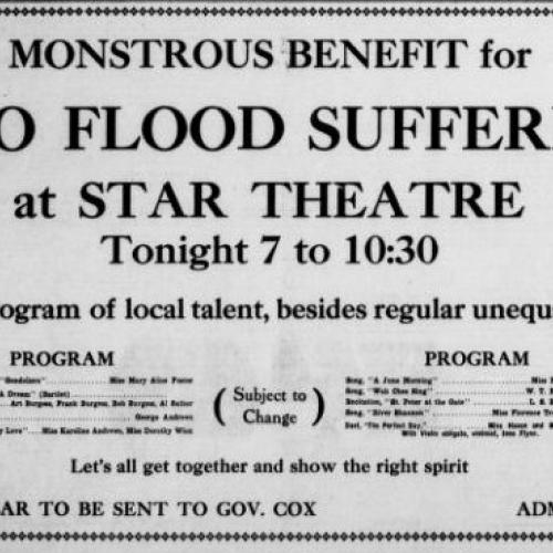 Fundraising benefit at the Star theater, 1913