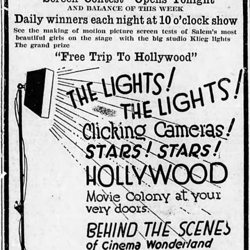 Promotional contest at Bligh's Capitol Theatre, 1926