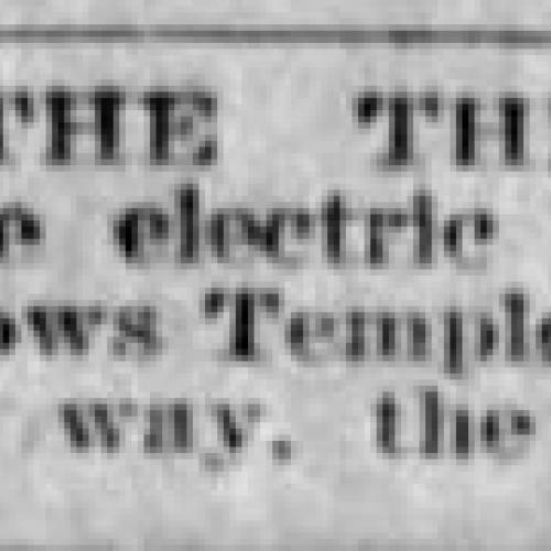Grand theater wired for electricity, 1900