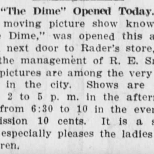 The Dime opening day