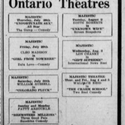 Ontario Argus, 07/28/1921 *