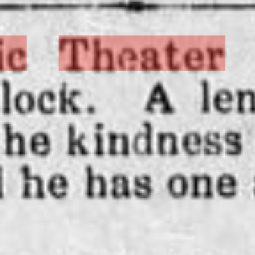 The Electric's grand opening drama of the stolen lens, to which Mr.Stuart of Dreamland offered one to save the day