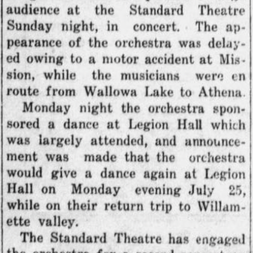 The Athena Press, July 15, 1927, p. 1. Historic Oregon Newspapers.
