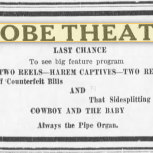 Article Advertisement for the featured programs happing at the Globe theater