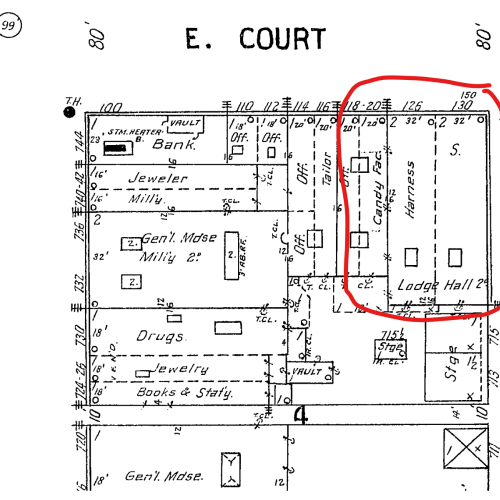Map of Eagles Lodge from Sanborn Maps