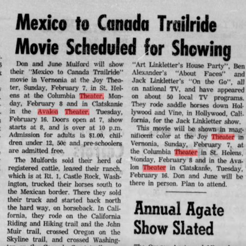 Movies shown in January 1965