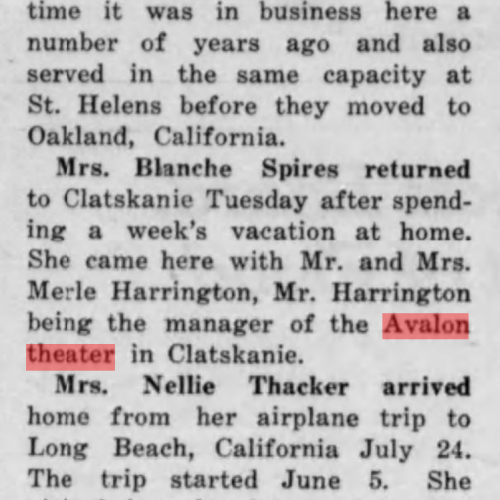 Woman returns with managers of Avalon 