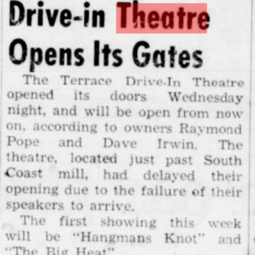 Newspaper clipping from the opening announcement 