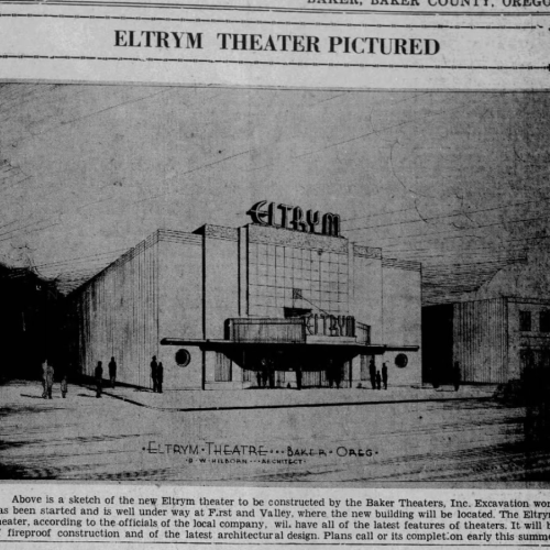Illustration in the paper informing residents how the new theater might look