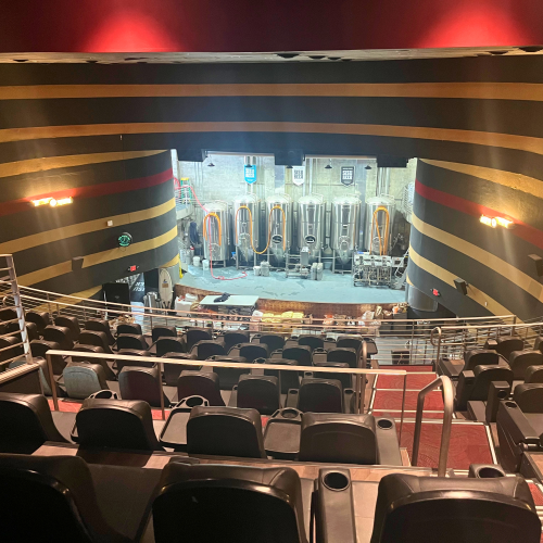 View of the stage from the balcony of the Times