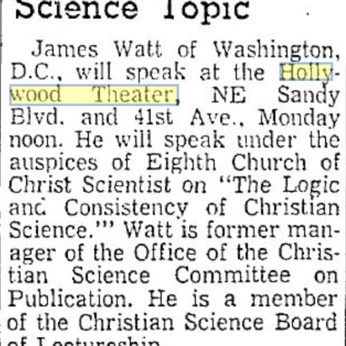 James Watt of Washington D.C. newspaper clipping
