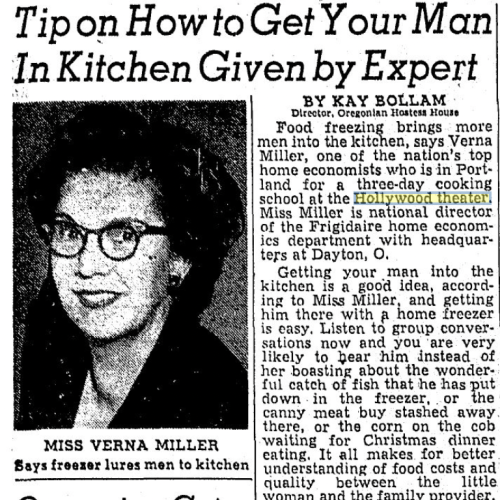 “Tip on How to Get Your Man in Kitchen” newspaper clipping
