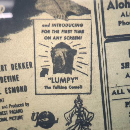 An ad for the theater