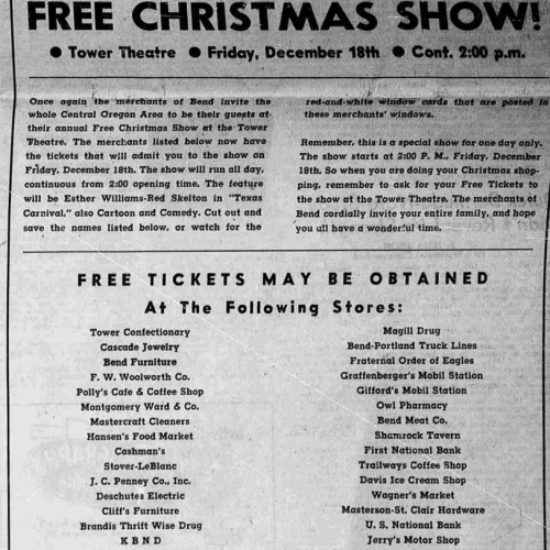 Christmas Show at Tower