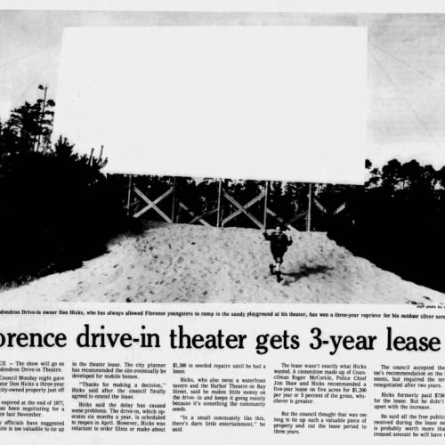 The sand hill in front of the screen