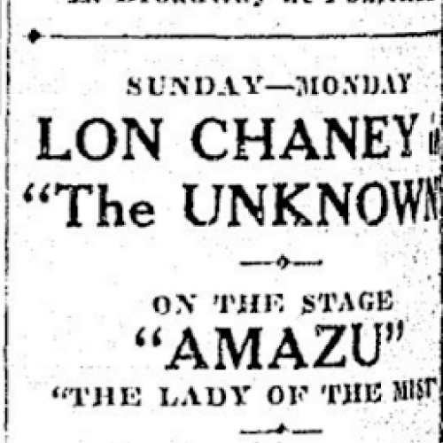 Lon Chaney film at the Irvington 1930s