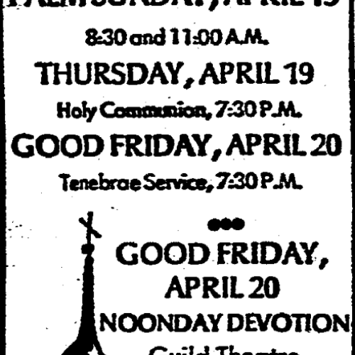 This is an advertisement for sermons on Good Friday