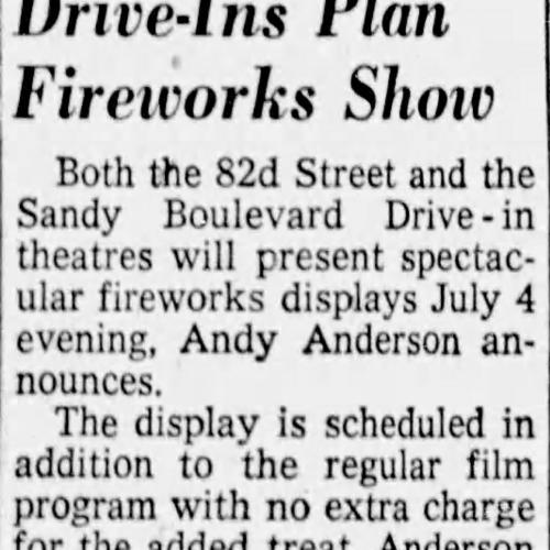 4th of july fireworks at the drive in