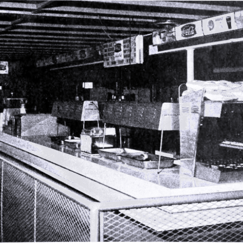 Snack bar circa 1963 at the New Eugene Drive-In
