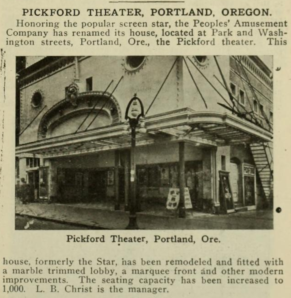 Pickford Theater Oregon Theater Project