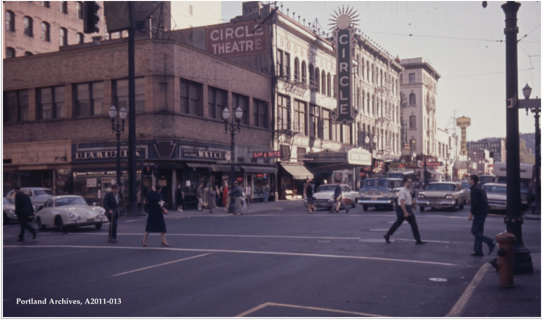 The Circle Theater, Portland Oregon,1964. Image courtesy of Portland Archives. 