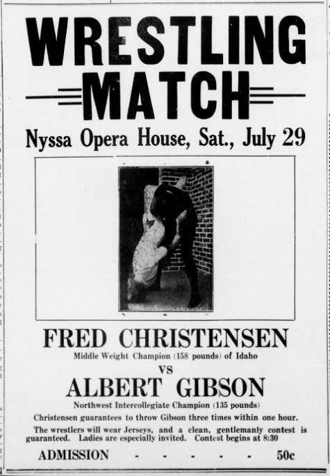 Nyssa Opera House ad, July 27, 1911