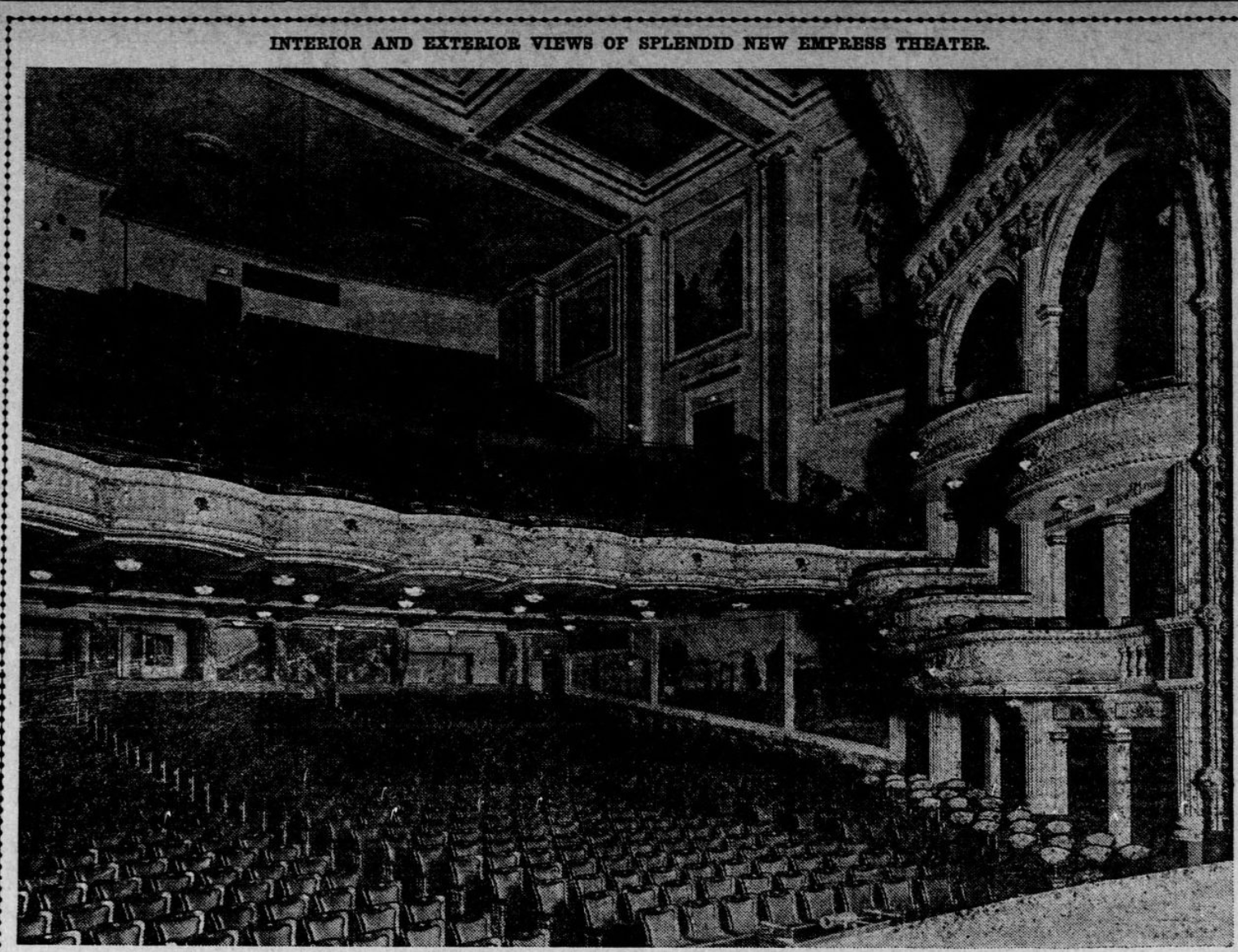 Empress Theater, Interior (Morning Oregonian (1913)