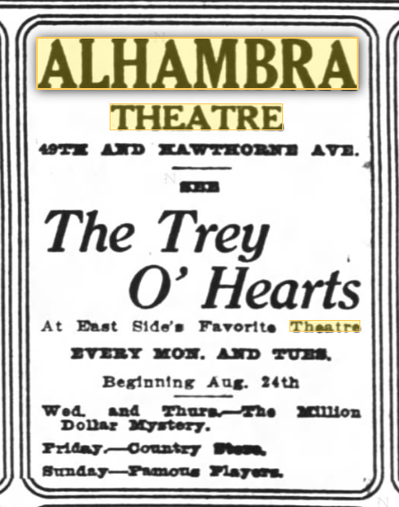 Advertisment, Oregon Daily Journal, 16 Aug, 1914.