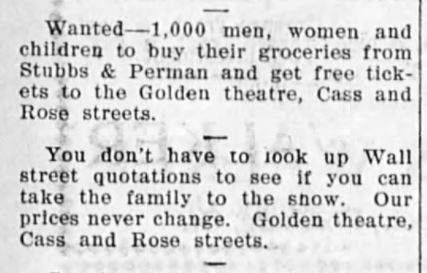 Golden theater promotion, 1911
