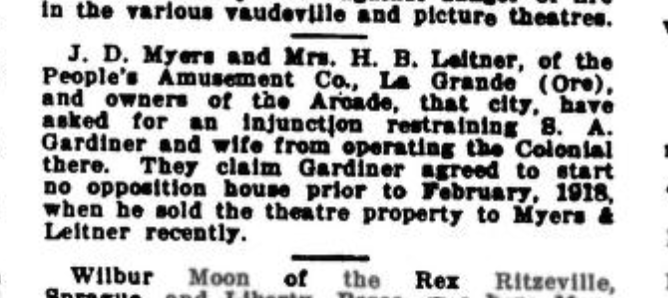 Colonial theater lawsuit, 1917